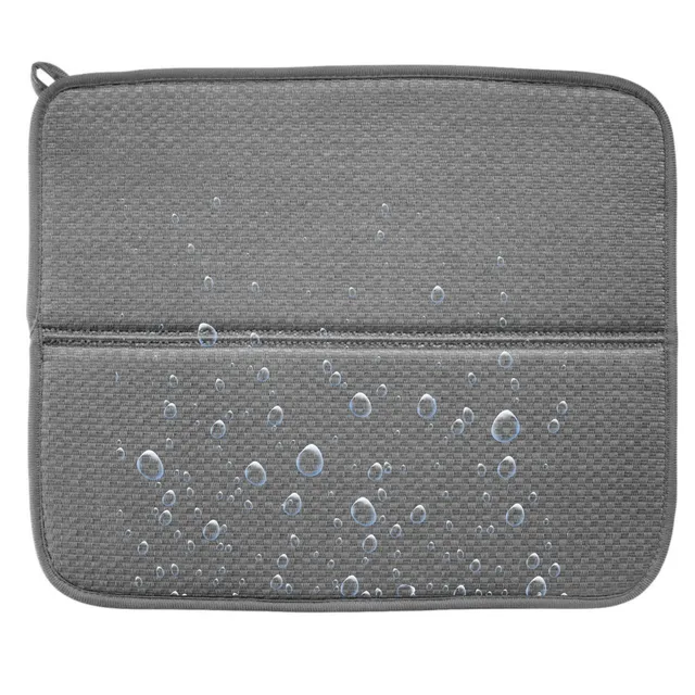 westmark-tapis-d-gouttage-en-microfibre-tr-s-absorbante-lot-de-2-36-x-44-cm-gris image 1