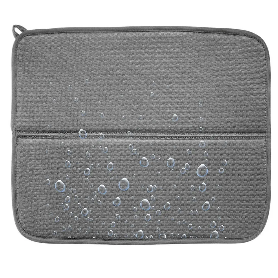 westmark-tapis-d-gouttage-en-microfibre-tr-s-absorbante-lot-de-2-36-x-44-cm-gris image 1