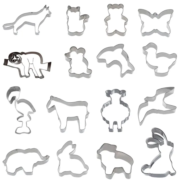 westmark-360022e6-set-de-16-emporte-pi-ces-animaux-en-acier-inoxydable image 1