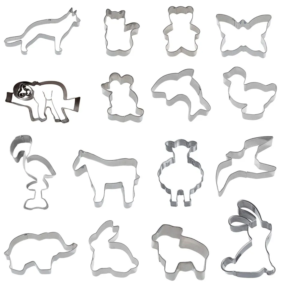 westmark-360022e6-set-de-16-emporte-pi-ces-animaux-en-acier-inoxydable image 1