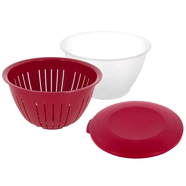westmark-olympia-2418227r-ensemble-bol-4-4-l-avec-couvercle-et-passoire-3-pi-ces image 1