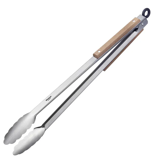 westmark-classic-wood-maxi-pince-grillade-et-pince-servir-44-cm-acier-inoxydable image 1
