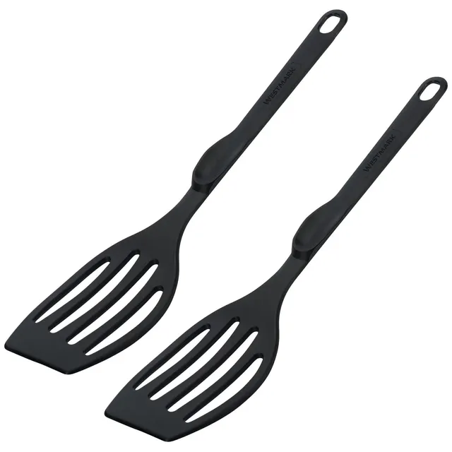 westmark-flonal-203522e3-lot-de-2-spatules-po-le-fendues-28-3-cm-plastique-compa image 1