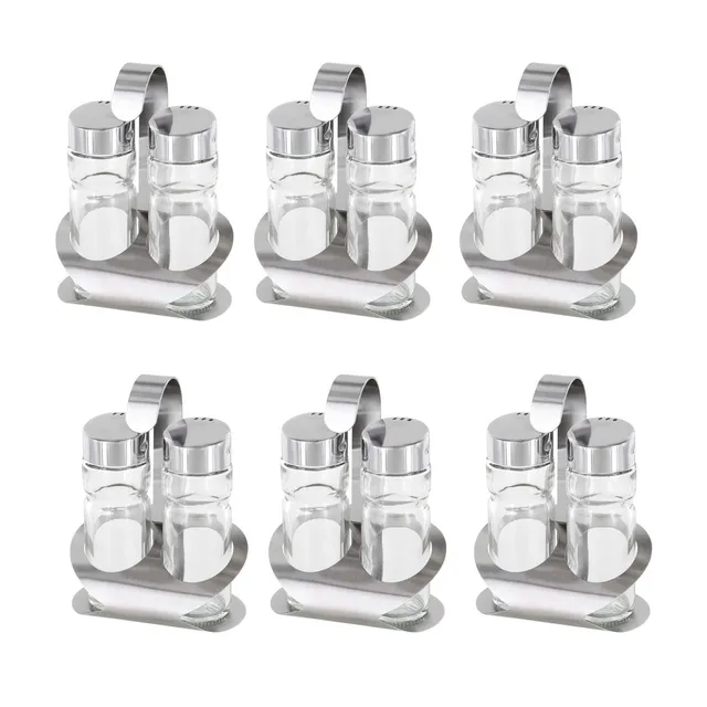westmark-wien-650222e2-set-de-6-sali-res-et-poivri-res-en-verre-avec-support-aci image 1