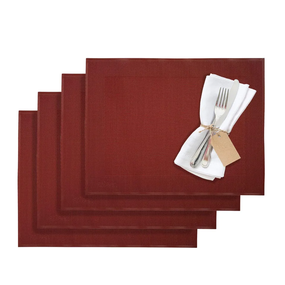 westmark-sets-de-table-saleen-home-4-pi-ces-42-x-32-cm-vinyle-polyester-tiss-rou image 1