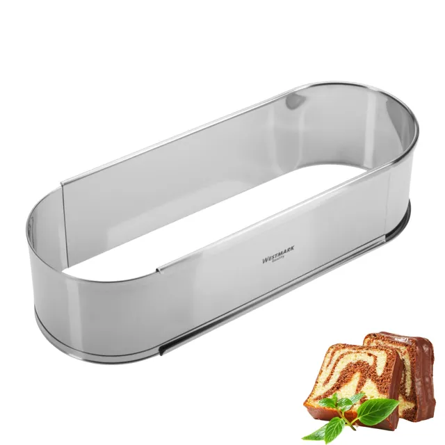 westmark-moule-ovale-extensible-en-acier-inoxydable-27-40-cm-sans-fond-pour-d-mo image 1