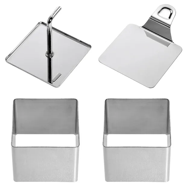 westmark-16342260-emporte-pi-ce-carr-4-pi-ces-m-tal-argent-6-5-x-6-5-x-5-5-cm image 1