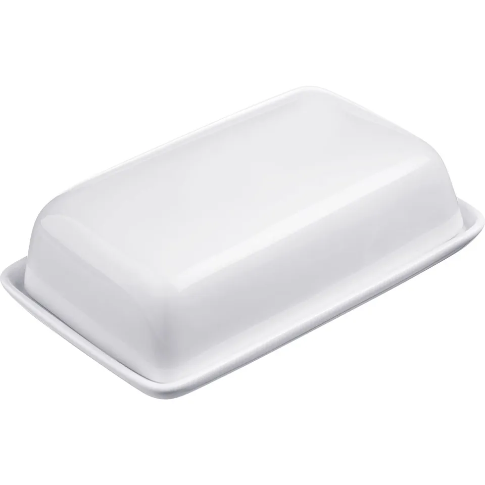 westmark-beurrier-20892260-beurrier-d-coratif-en-c-ramique-blanche-18-5-cm-avec- image 1