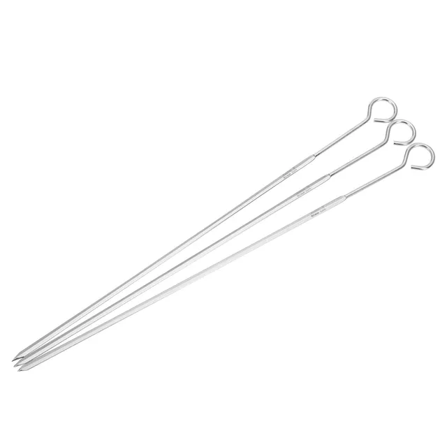 westmark-12622270-piques-brochettes-acier-inoxydable-37-cm-lot-de-3-forme-plate- image 1