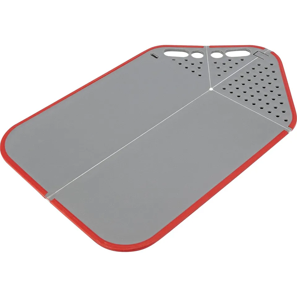 westmark-62192270-planche-d-couper-pliable-3-en-1-en-plastique-gris-rouge image 1