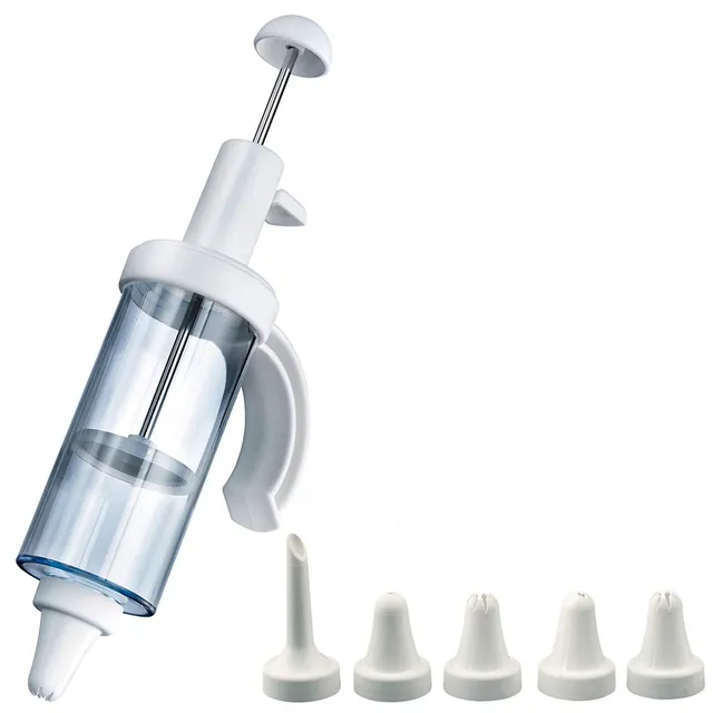 westmark-seringue-d-coration-et-beignets-appareil-p-tisserie-180-ml-avec-5-douil image 1