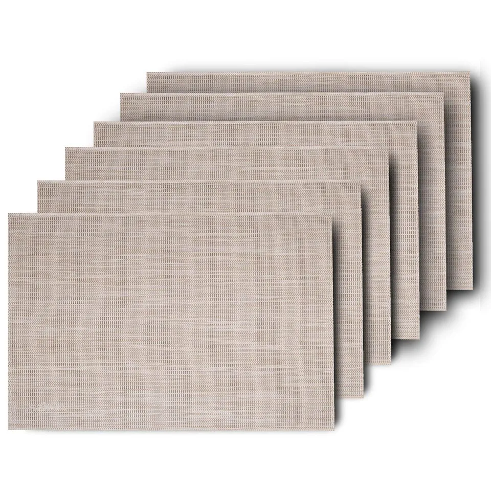 westmark-uni-lot-de-6-sets-de-table-42-x-32-cm-beige-blanc-chin image 1