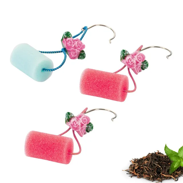 Westmark Butterfly Pare-gouttes pour Théière, Lot de 3 (mousse/céramique/métal, rouge/bleu, 152722E3)