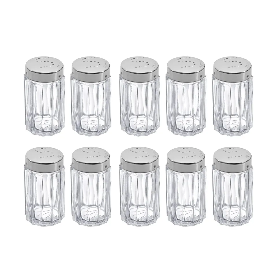 westmark-traditionell-sali-re-en-verre-et-acier-inoxydable-set-de-10-50-ml-bec-d image 1