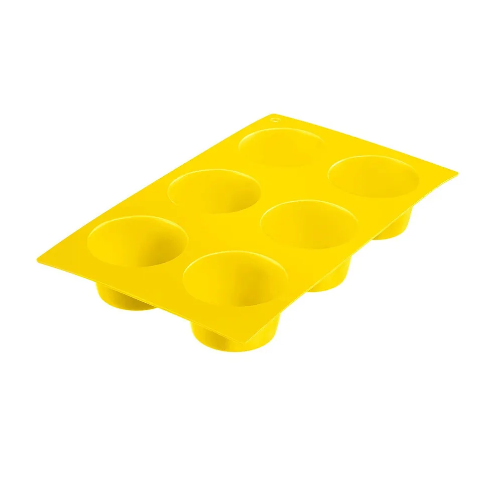 westmark-3015227y-moule-muffins-6-cavit-s-en-silicone-jaune-29-5-x-17-5-x-4-cm-a image 1