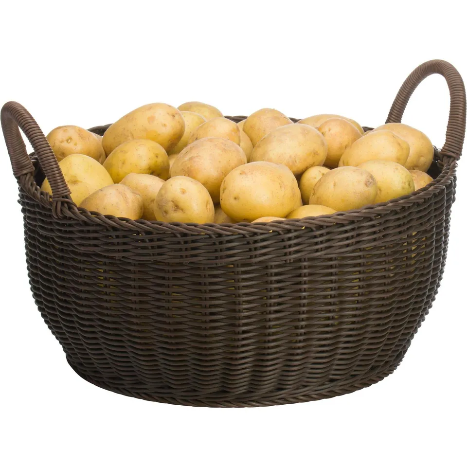 westmark-saleen-2038868-panier-de-rangement-rond-avec-2-anses-marron-42-x-19-cm image 1