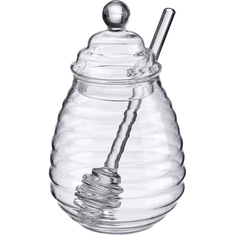 westmark-melli-65142260-verre-miel-400-ml-en-borosilicate-avec-couvercle-et-cuil image 1
