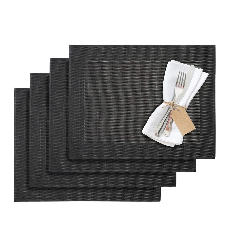 westmark-sets-de-table-4-pi-ces-saleen-home-42-x-32-cm-vinyle-polyester-anthraci image 1