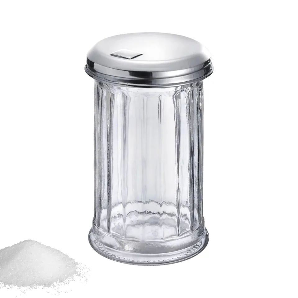westmark-sucrier-doseur-new-york-65202260-300-ml-verre-et-acier-inoxydable-argen image 1