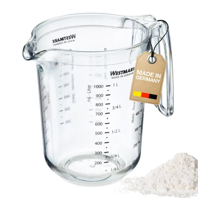 westmark-cruche-mesureur-gerda-1-litre-chelles-multilingues-ml-l-g-plastique-san image 1