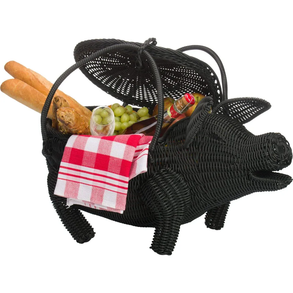 westmark-saleen-02018119101-panier-de-pique-nique-cochon-avec-couvercle-rabattab image 1