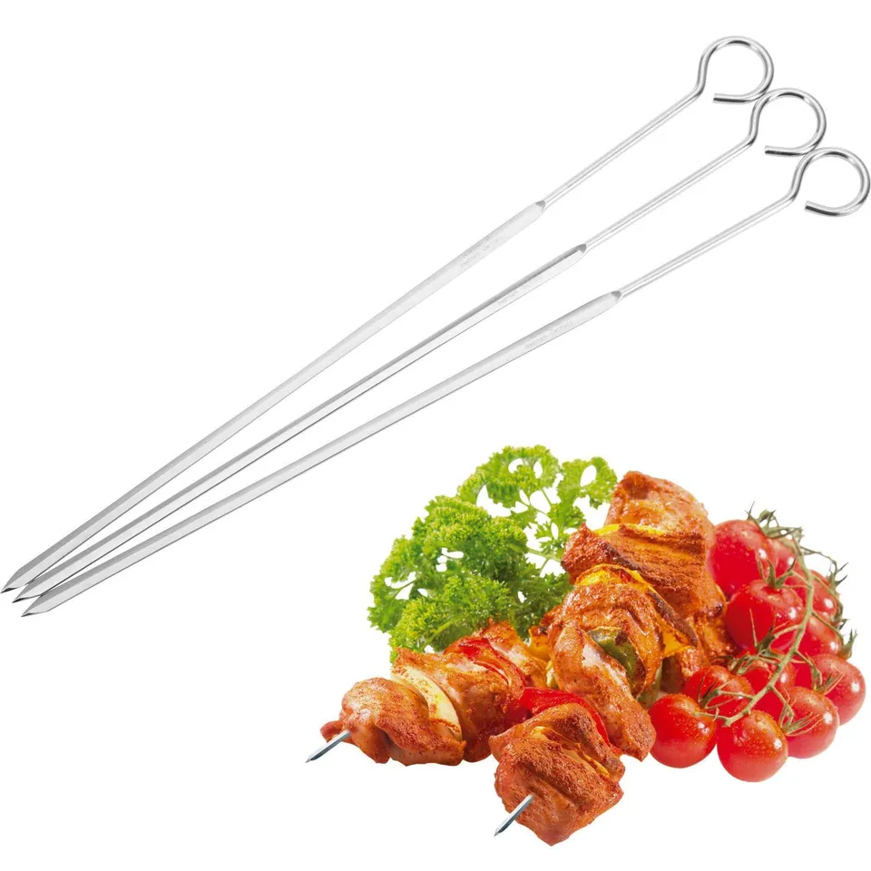 westmark-lot-de-3-broches-kebab-en-acier-inoxydable-argent-31-cm-qualit-since-19 image 1