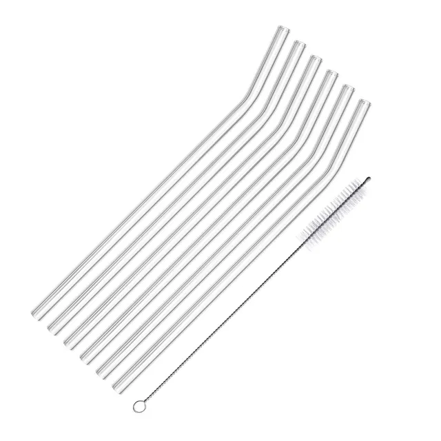 westmark-glas-knick-lot-de-6-pailles-en-verre-borosilicat-coud-es-20-cm-avec-bro image 1