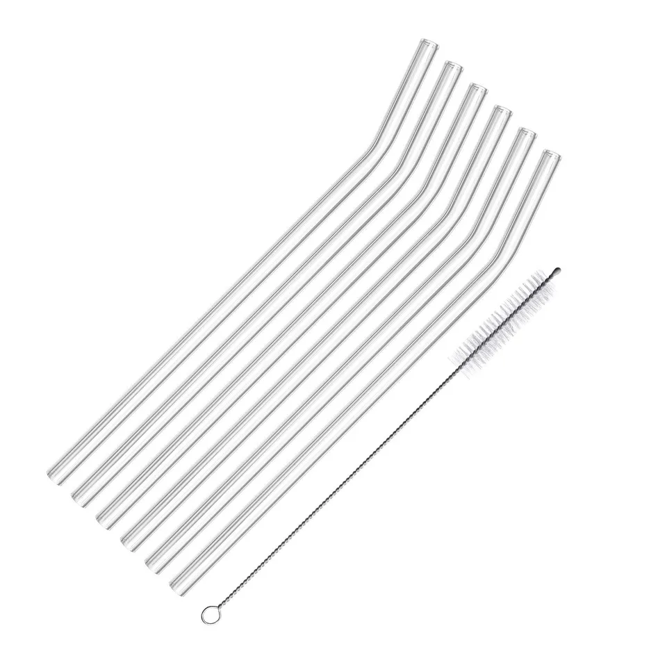 westmark-glas-knick-lot-de-6-pailles-en-verre-borosilicat-coud-es-20-cm-avec-bro image 1