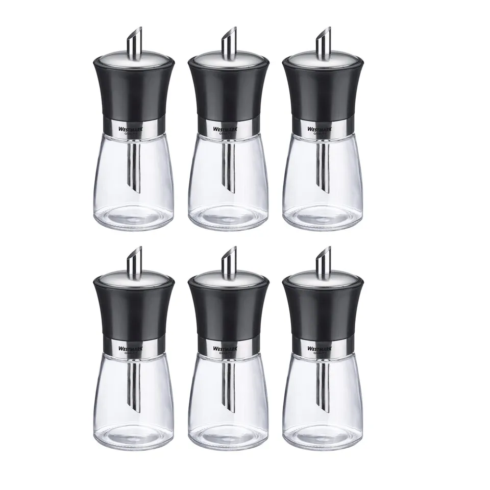 westmark-63592611-pr-sentoir-sucre-avec-6-dosettes-190-ml-verre-et-acier-inoxyda image 1