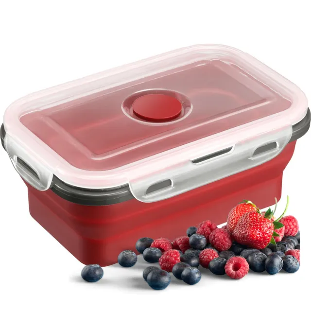 westmark-bo-te-alimentaire-pliable-carr-e-600-ml-en-silicone-sans-bpa image 1