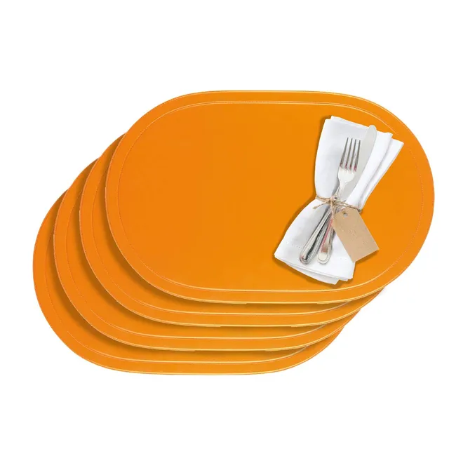 westmark-saleen-fun-set-de-4-sets-de-table-ovales-vinyle-45-5-x-29-cm-orange-010 image 1