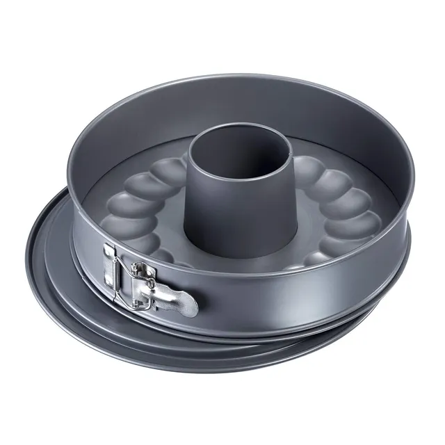 westmark-33672260-profi-moule-charni-re-avec-2-fonds-acier-gris-26-x-26-x-10-cm image 1