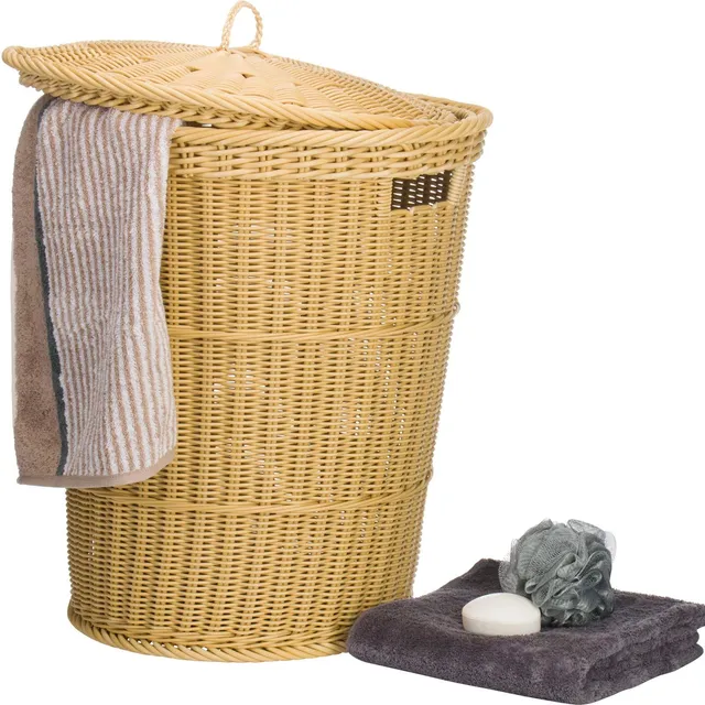 westmark-saleen-2038814-panier-linge-avec-couvercle-46-x-55-cm-vannerie-tress-e- image 1
