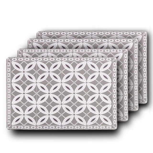 westmark-lot-de-4-sets-de-table-arabesque-taupe-43-5-x-28-5-cm-plastique image 1