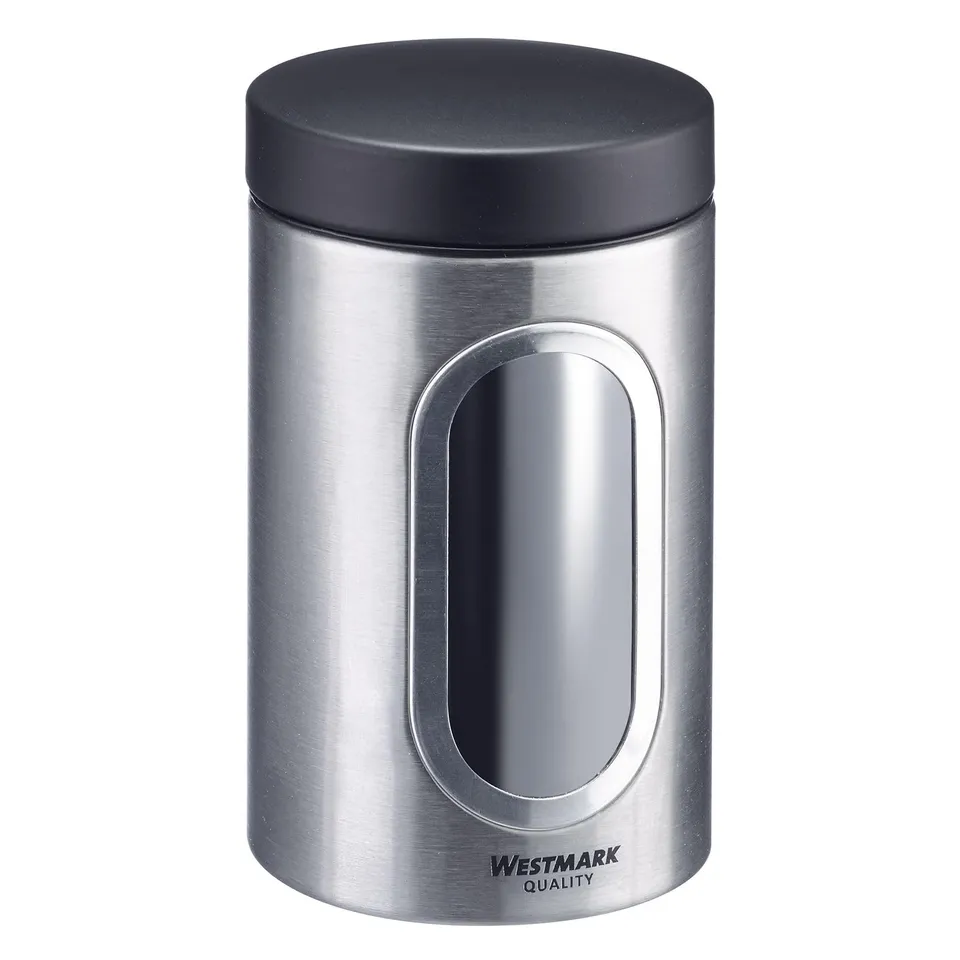 westmark-bo-te-de-conservation-ronde-950-ml-avec-fen-tre-acier-inoxydable-couver image 1