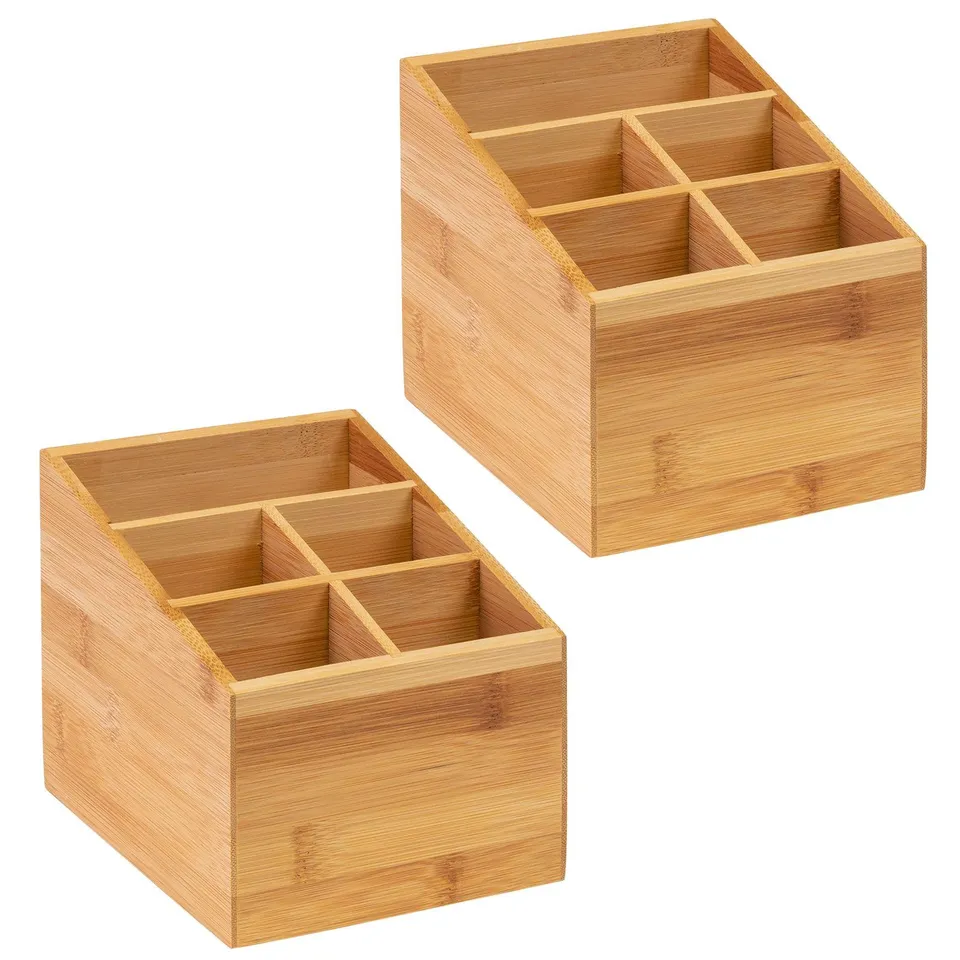 westmark-tapas-friends-organisateur-de-cuisine-5-compartiments-lot-de-2-bambou-1 image 1