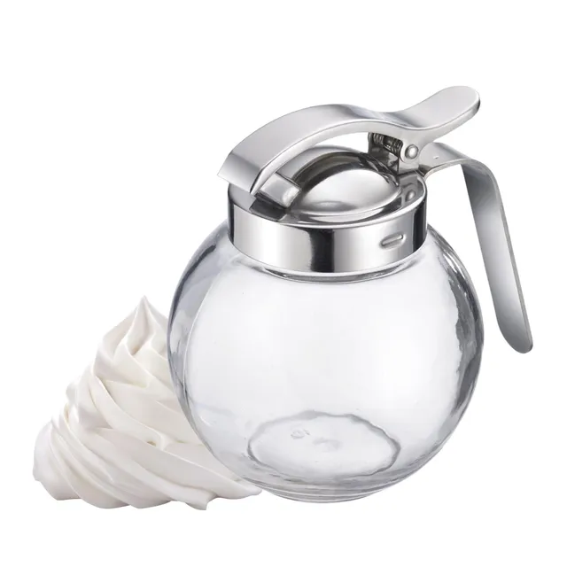 westmark-roma-distributeur-de-cr-me-miel-250-ml-verre-et-acier-inoxydable-transp image 1