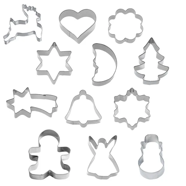 westmark-354222e6-lot-de-12-emporte-pi-ces-de-no-l-en-acier-inoxydable-12-motifs image 1