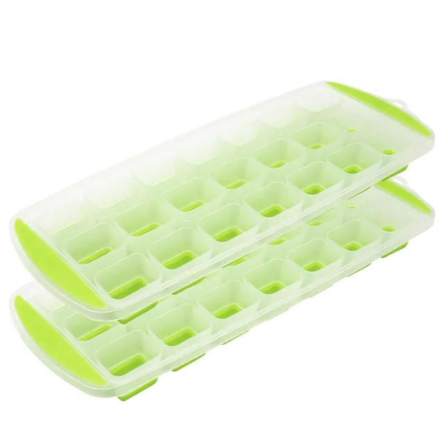westmark-52132270-machine-gla-ons-lot-de-2-bacs-gla-ons-carr-s-transparent-vert image 1