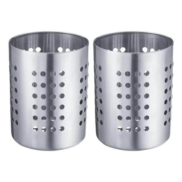 westmark-lot-de-2-gouttoirs-couverts-ronds-en-acier-inoxydable-10-x-13-cm-porte- image 1