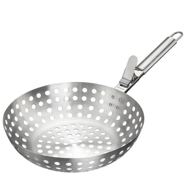 westmark-wok-barbecue-en-acier-inoxydable-perfor-poign-e-amovible-passe-au-lave- image 1
