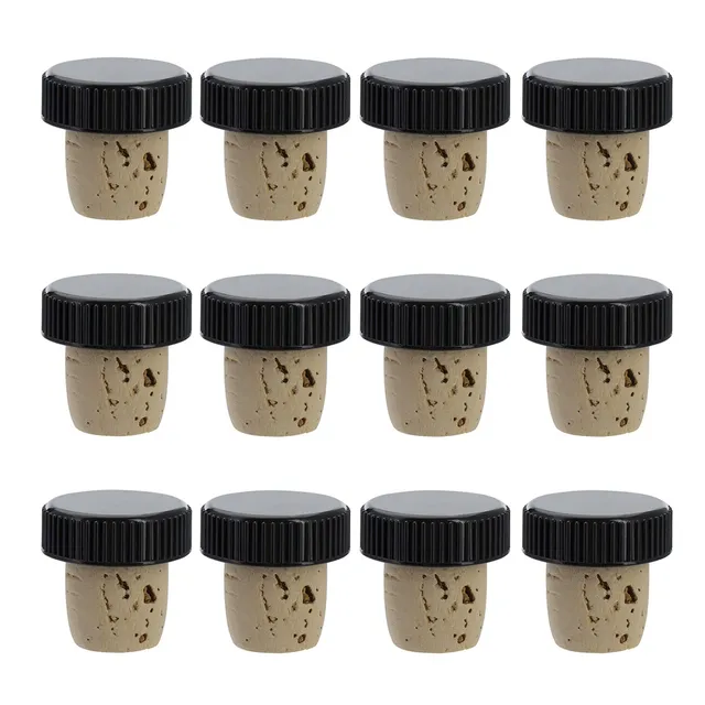 westmark-482020e4-lot-de-12-bouchons-de-bouteille-en-li-ge-naturel-conique-pour- image 1