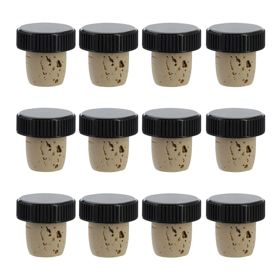 westmark-482020e4-lot-de-12-bouchons-de-bouteille-en-li-ge-naturel-conique-pour- image 1