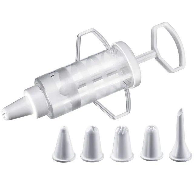 westmark-30772270-seringue-gla-age-et-d-coration-avec-5-douilles-100-ml-plastiqu image 1