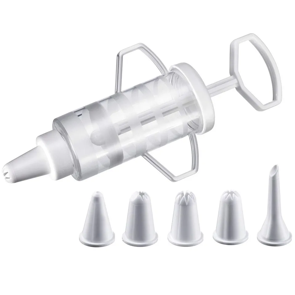 westmark-30772270-seringue-gla-age-et-d-coration-avec-5-douilles-100-ml-plastiqu image 1