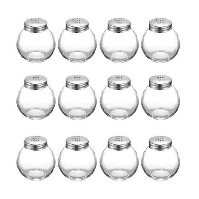 westmark-roma-654722e2-sali-re-verre-et-acier-inoxydable-50-ml-lot-de-12-argent- image 1