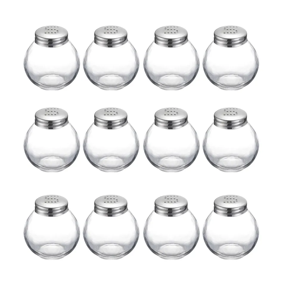 westmark-roma-654722e2-sali-re-verre-et-acier-inoxydable-50-ml-lot-de-12-argent- image 1