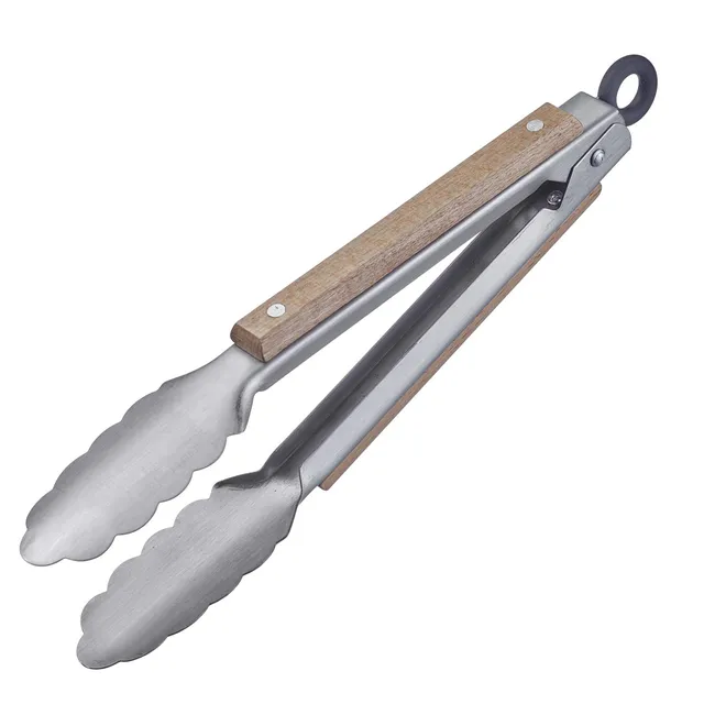westmark-16272270-pince-barbecue-classic-wood-mini-en-acier-inoxydable-poign-es- image 1