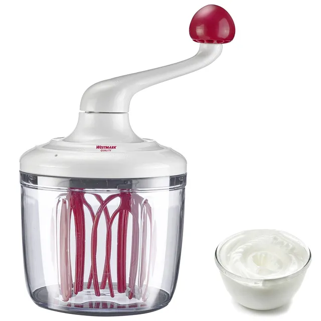 westmark-r-hrblitz-batteur-manuel-m-canique-1-l-plastique-transparent-blanc-roug image 1