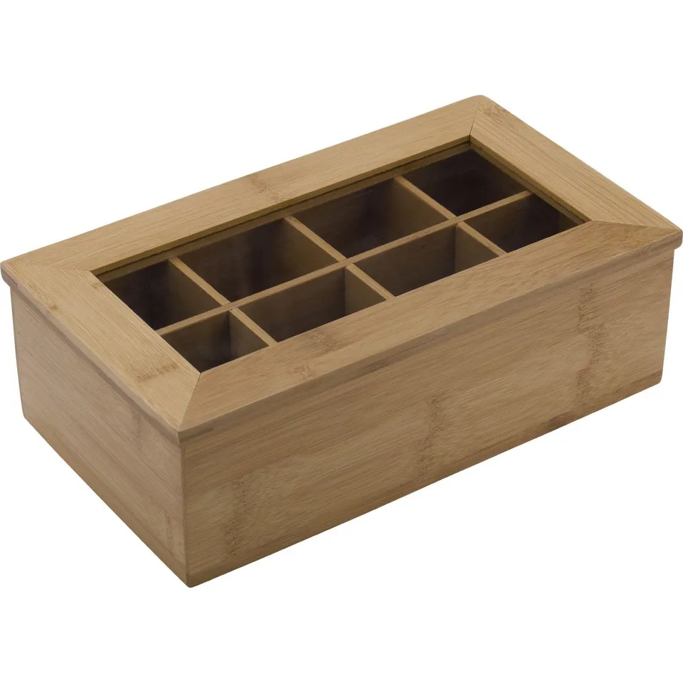 westmark-bo-te-th-teatime-en-bambou-8-compartiments-fermeture-magn-tique-28-x-16 image 1